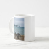 Mackinac-Brücke ansehen Kaffeetasse (Vorderseite Links)