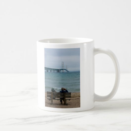 Mackinac-Brücke ansehen Kaffeetasse (Rechts)