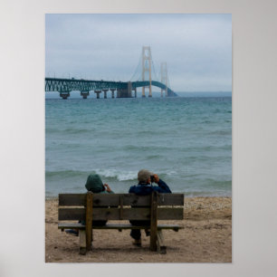 Mackinac-Brücke ansehen Poster