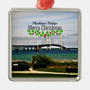 Mackinac-Brücke, Frohe Weihnachten, Ornament Aus Metall