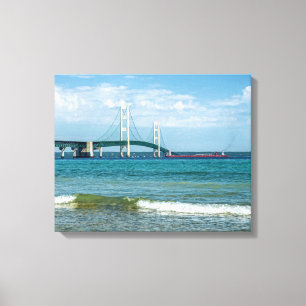 Mackinac-Brücke im Sommer Leinwanddruck