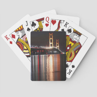 Mackinac-Brücke in der Nacht Spielkarten