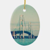 Mackinac-Brücke Keramik Ornament (Vorne)