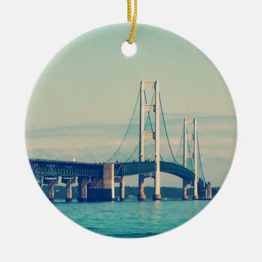 Mackinac-Brücke Keramikornament (Vorne)
