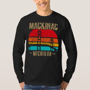 Mackinac-Brücke Mackinaw Retro Vintage Michigan So T-Shirt