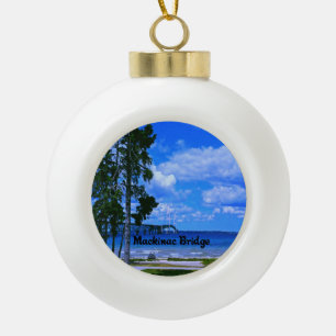 Mackinac Brücke Michigan Keramik Kugel-Ornament