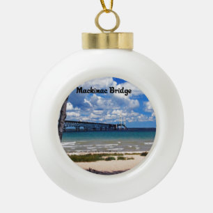 Mackinac Brücke Michigan Keramik Kugel-Ornament
