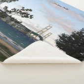 Mackinac-Brücke mit Bäumen Sherpa-Decke Sherpadecke (3/4)