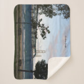Mackinac-Brücke mit Bäumen Sherpa-Decke Sherpadecke (Vorderseite)