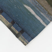 Mackinac-Brücke mit Baumflockendecke Fleecedecke (Ecke)