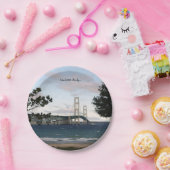 Mackinac-Brücke mit Baumplatten Pappteller (Party)