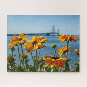 Mackinac-Brücke Schwarze Augen Puzzle