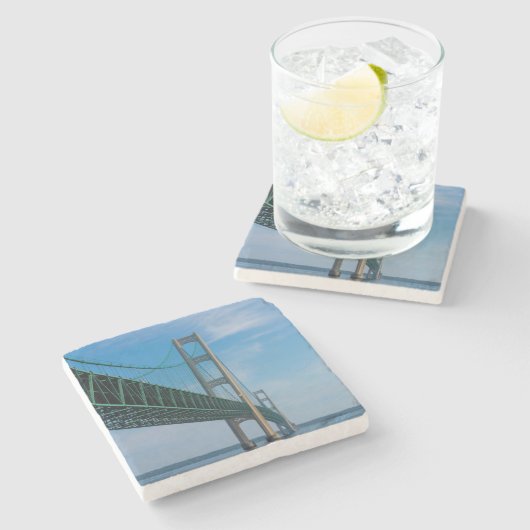 Mackinac-Brücke Steinuntersetzer (Seitenansicht)