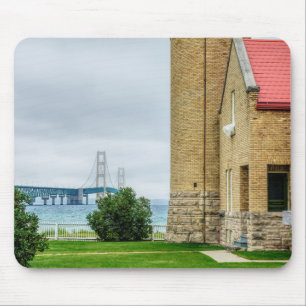 Mackinac-Brücke und Leuchtturm Mousepad