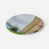 Mackinac-Brücke und Leuchtturm Pappteller (Schrägansicht)