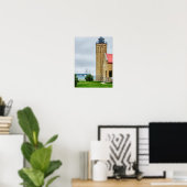 Mackinac-Brücke und Leuchtturm Poster (Heimbüro)