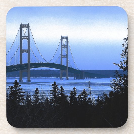 Mackinac Brücke Untersetzer (Vorderseite)