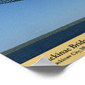 Mackinac-Brücke von der Straße nach Mackinaw, Poster (Ecke)