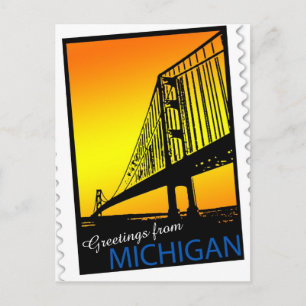 Mackinac Brückenpostkarte Postkarte
