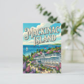 Mackinac-Insel Postkarte (Stehend Vorderseite)