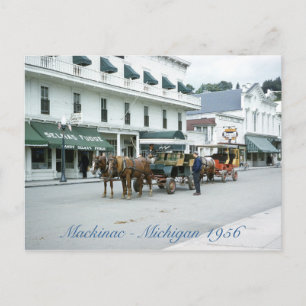 Mackinac Island 1956 Michigan Fudge-Geschäft Postkarte