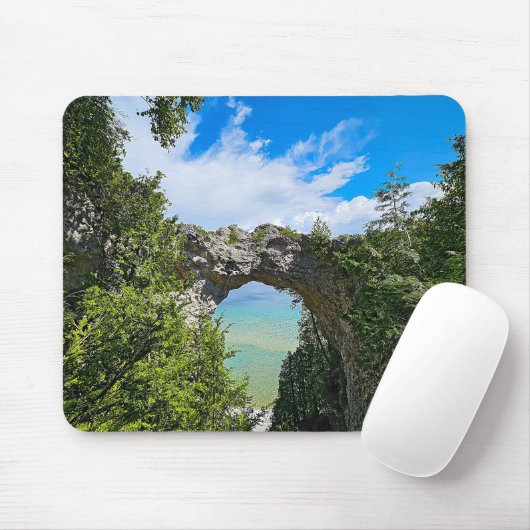 Mackinac Island Arch Rock Mousepad (Mit Mouse)