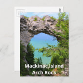 Mackinac Island Arch Rock Postkarte (Vorne/Hinten)