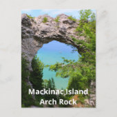 Mackinac Island Arch Rock Postkarte (Vorderseite)