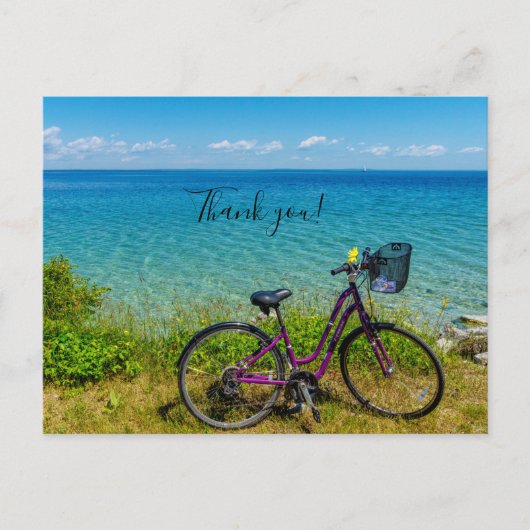 Mackinac Island Bike Danke Postcard Postkarte (Vorderseite)
