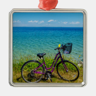 Mackinac Island Bike Ornament Aus Metall