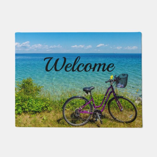 Mackinac Island Bike Willkommen Fußmatte (Vorderseite)