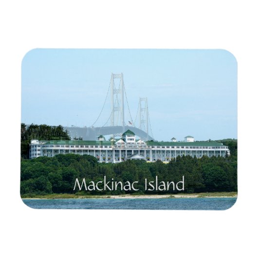 Mackinac Island Bridge Grand Hotel Magnet (Horizontal)