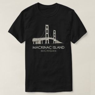 Mackinac Island Bridge Michigan Große Seen Huron T-Shirt