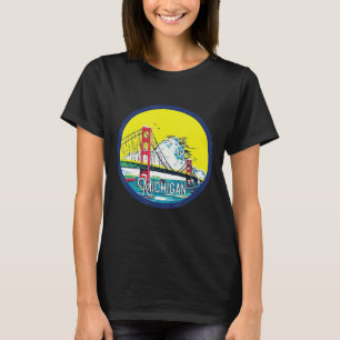 Mackinac Island Bridge Michigan Große Seen Huron T-Shirt
