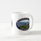 Mackinac Island Harbour & Lake Huron in Michigan Kaffeetasse (VorderseiteRechts)