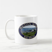 Mackinac Island Harbour & Lake Huron in Michigan Kaffeetasse (Links)
