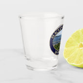 Mackinac Island Harbour & Lake Huron in Michigan Schnapsglas (Links)