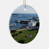 Mackinac Island & Harbour, Michigan Keramik Ornament (Rechts)