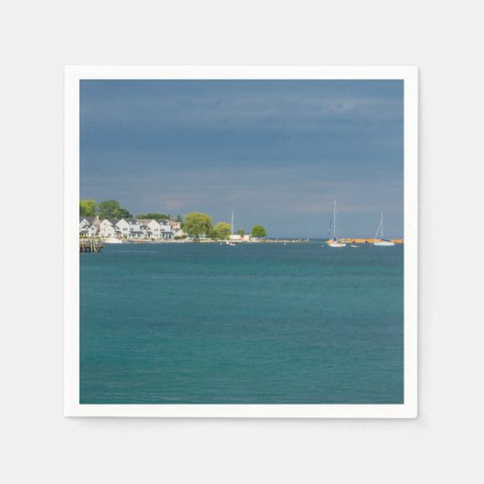 Mackinac Island Harbour Serviette (Vorderseite)