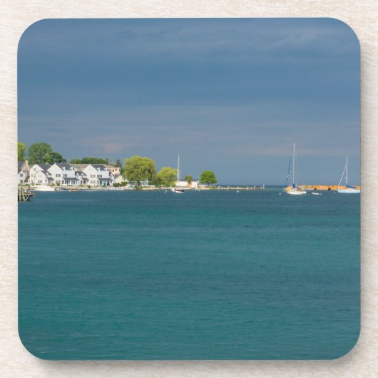 Mackinac Island Harbour Untersetzer (Vorderseite)