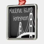 Mackinac Island Honeymoon Silbernes Ornament (Links)