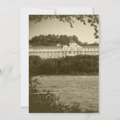 Mackinac Island Hotel Hochzeit Einladung (Rückseite)