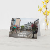 Mackinac Island Main Street Geburtstag Karte (Gelbe Blume)