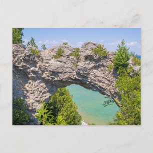 Mackinac Island Michigan Arch Rock Postkarte