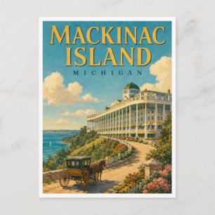 Mackinac Island Michigan GeoSaga Postkarte