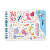 Mackinac Island Michigan Karte Lieblingsessen Magnet (Horizontal)