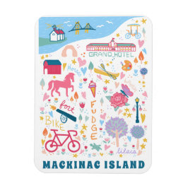 Mackinac Island Michigan Karte Lieblingsessen Magnet
