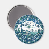 Mackinac Island Michigan Magnet (Vorderseite/Rückseite)