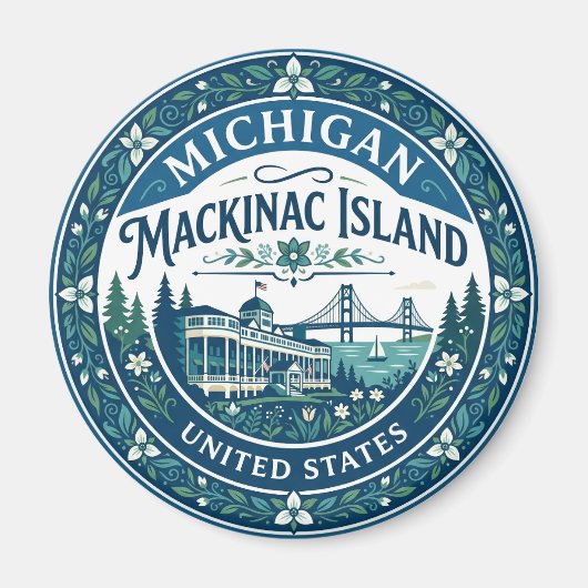 Mackinac Island Michigan Magnet (Vorne)