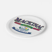 Mackinac Island Michigan Pappteller (Schrägansicht)